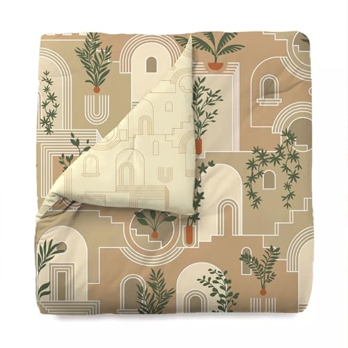 Image of HOME ELEGANCE by Mytrident Printed AC Comforter Set Double Bed | Quilt Blanket for Summer| King Size | 220 cms x 240 cms | Summer House