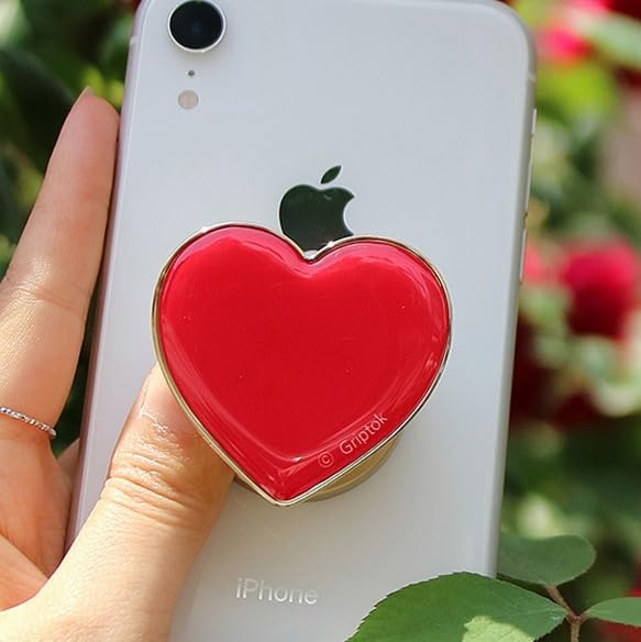 Amazon | Griptok グリップトック スマホグリップ ハート型 ボタン