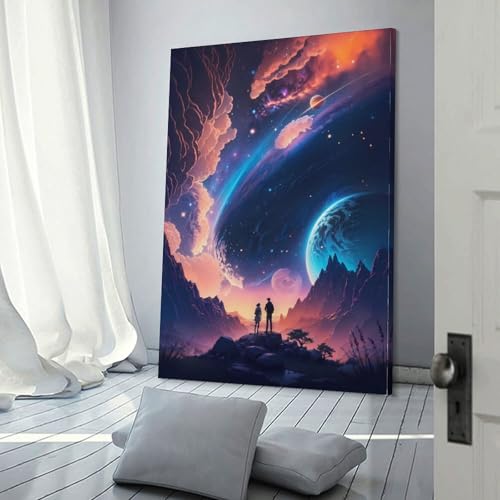Poster Voyage vers les étoiles pour une décoration murale de salon au style nordique