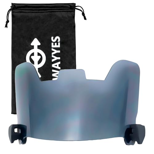 WAYYES Football Helmet Visor | Fits Youth & Adult | Scratch-Resistant, UV Protection & Glare Reduction | Easy Install & Clean | Includes 2 Clips, Carrying Bag, 2 Stickers (Black)