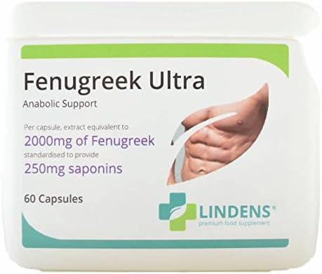 Lindens Fenugreek Ultra Seed Extract 2000mg 3-Pack 180 Capsules Saponins