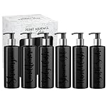 Print Maniacs Mrs Hinch Inspired Black Personalised Dispenser Silver Pump Bottles Set 6 (black)