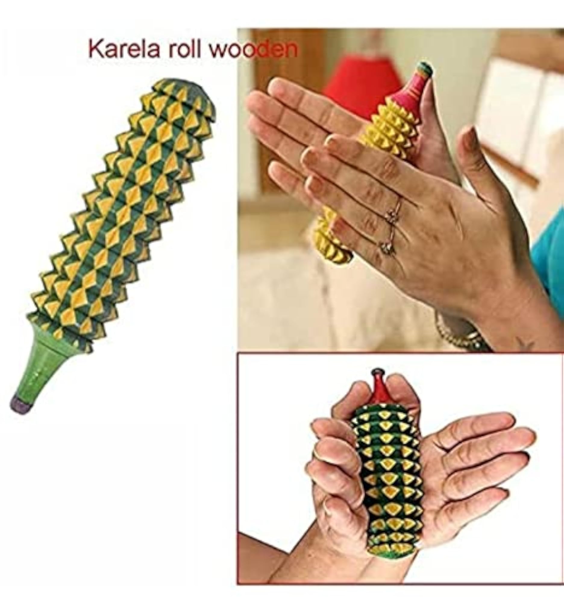 ACi Acupressure Karela Ball Hand Roll Massager, Combo Pack