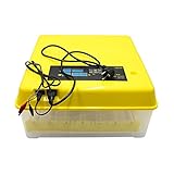 YAWEDA Brutmaschine Vollautomatische 42 Eier Inkubator, Motorbrüter Brutapparate Inkubatoren für Geflügeleier mit Temperaturkontrolle, Automatischer Eierwender & Lüfter (Types : Dual Power Supply)