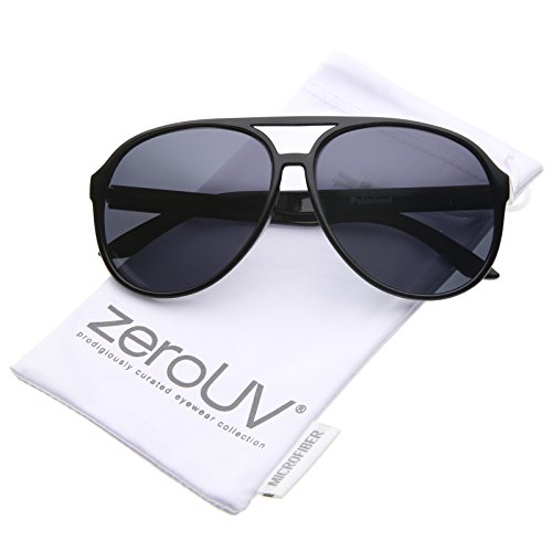 Zerouv - Retro Large Plastic Aviator Sunglasses With Polarized Lens Ditka Hangover Alan Burt Macklin Fbi (Polarized | B) #TOP4