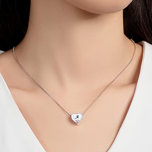 925 Sterling Silver Letter Charms A~Z Alphabet Charm Heart Shaped Letter Beads fit Pandora Bracelets fit Wife Mom Christmas Birthday Gift3