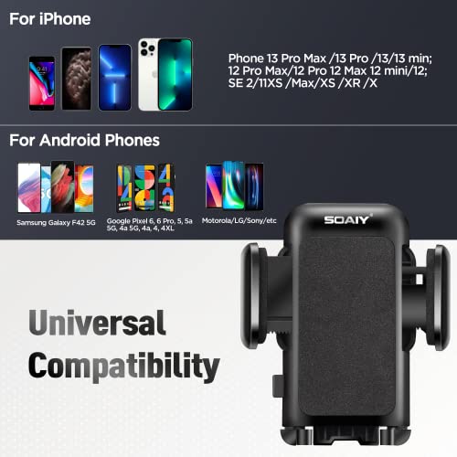 Car Phone Holder Mount With Car Charger, 36W Dual Port Usb C Car Charger Adapter Fast Charging With 360° Rotating Car Mount Cradle For Iphone 13 12 11 Pro Max X Xr Xs 8 Plus Samsung Google Pixel #TOP6