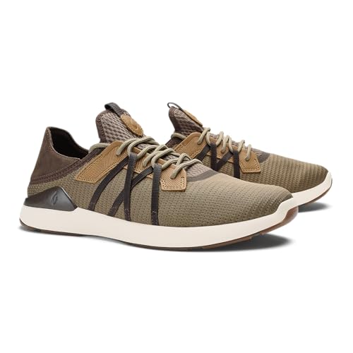 Image of OluKai Mio Li Men's Casual Sneakers, Hands-Free Drop-in Heel | Wear Slip-On or Laced, Breathable Knit Mesh, All-Day Cushioned Comfort, Athletic Walking Shoe, Runs Small So Size Up