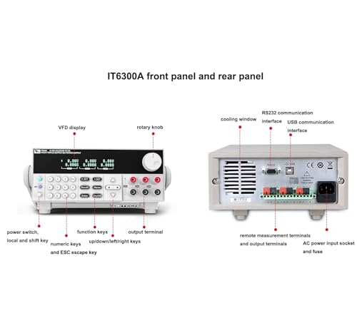 Image of ITECH Triple Output Programmable DC Power Supply 30V /3Ax2, 5V /3Ax1 IT6322A