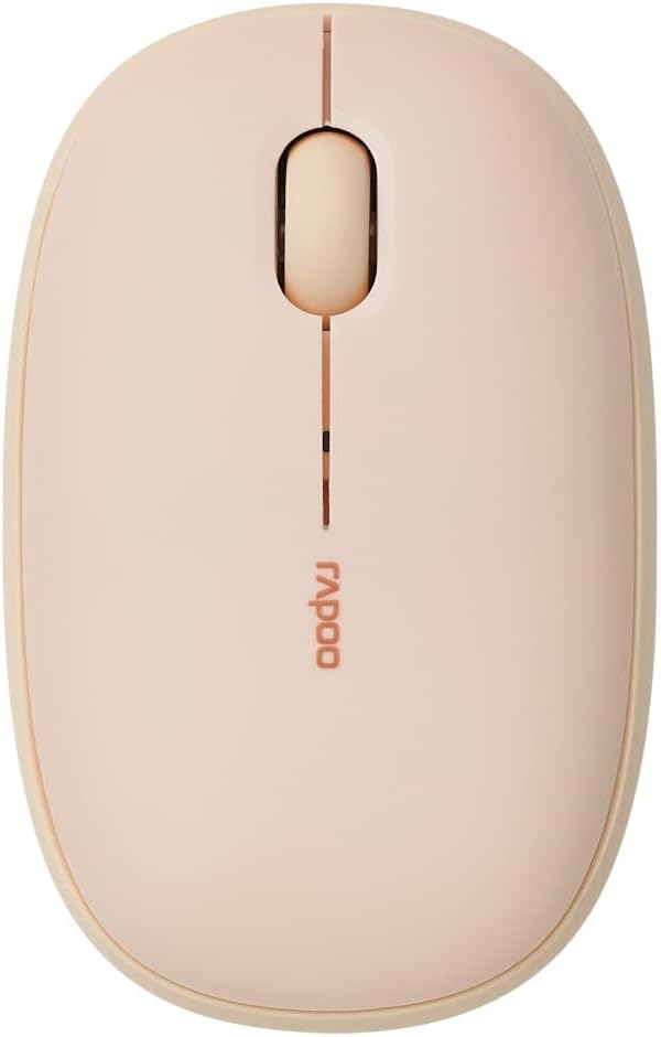 Rapoo M660 sessiz kablosuz fare kablosuz fare 1300 DPI sensör 9 ay pil ömrü sessiz tuşlar ergonomik sağ elini kullananlar ve solaklar PC & Mac için - bej