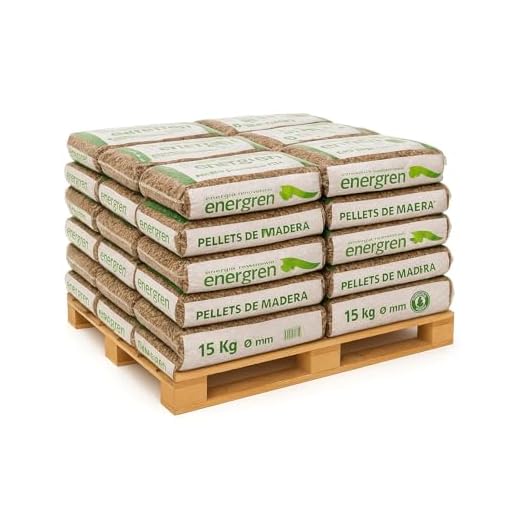 Peyca 225 kg de pellets de Madera (Pallet con 15 Sacos DE 15KG) Certificado ENplus y Calidad A1. Diametro 6 mm. 100% Madera de Pino.Ideal para chimeneas, Estufas o barbacoas.
