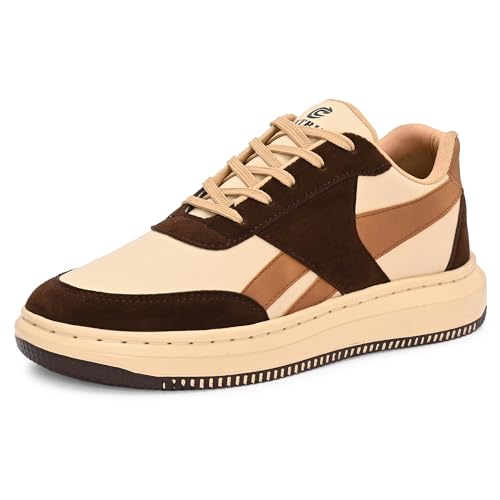 Image of Centrino Colorful Sneakers for Man | Shoes for Men Stylish | Casual Lightweight Lace-Up Canvas Walking Shoes | Cushioned Insole | Breathable Comfortable Anti-Skid | Trendy Colorblock Mens Shoes Daily (9588)