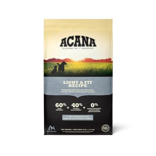 ACANA Grain Free Dry Dog Food Light & Fit Recipe 25lb Bag