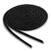 OrthoStep Thin Round Athletic Nylon Black 60 inch Shoelaces - Fused Tips - Work Boot Laces 2 Pair Pack
