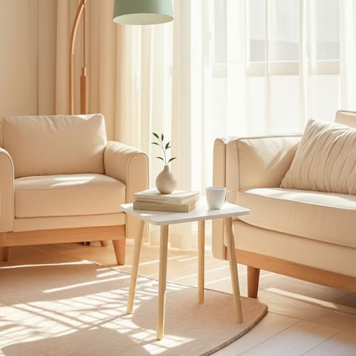 FORAOFUR Nursery Side Table, Small End Table Accent Table Living Room Balcony Office, Modern Side Bedside Home Decor, for Small Spaces, Easy Assembly