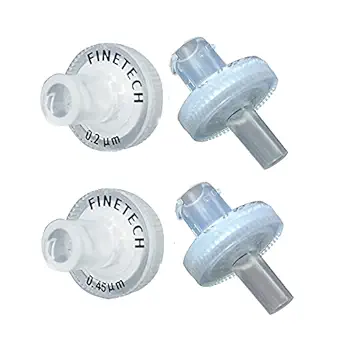 Hydrophobic PTFE Syringe Filters 13mm Diameter 0.22?m Pore Size for Laboratory Filtration by Finetech (Pack of 50) Made in Taiwan (PTFE Hydrophobic 13mm 0.22um, 50)