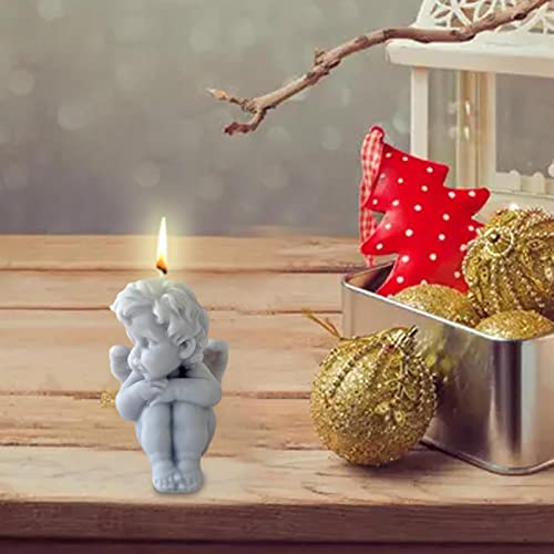 Silicone Candle Molds, 3D Angel Candle Resin Mould, Angel Candle Making Mold, Diy Fondant Chocolate Candy Cake Mould, Aromatherapy Candles Craft Mould #TOP3