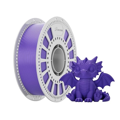 JOY FUTURE PETG 3D Printer Filament Neatly Wound 1.75mm Printer Filament Dimensional Accuracy +/- 0.02mm 1Kg Spool(2.2lbs) Fit for Most FDM 3D Printers Multicolor (Purple)
