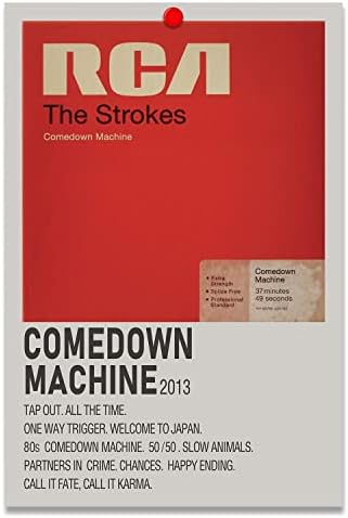 The Strokes Poster Comedown Machine Album Cover Posters Canvas Wall Art Living Room Decor Posters Unframed 12" x 18"