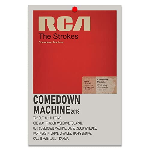 The Strokes Poster Comedown Machine Album Cover Posters Canvas Wall Art Living Room Decor Posters Unframed 12" X 18" #TOP3