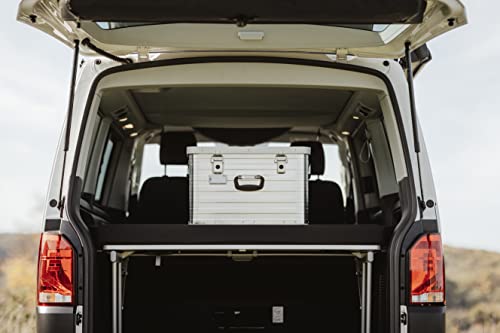 Enders Alubox TORONTO 63 L - Aluminiumbox mit 1 mm Wandstärke, extra stabil, spritzwasser- und staubdicht, Aluminiumbox mit Deckel, stapelbar - Aluminium Box #3893, Silber