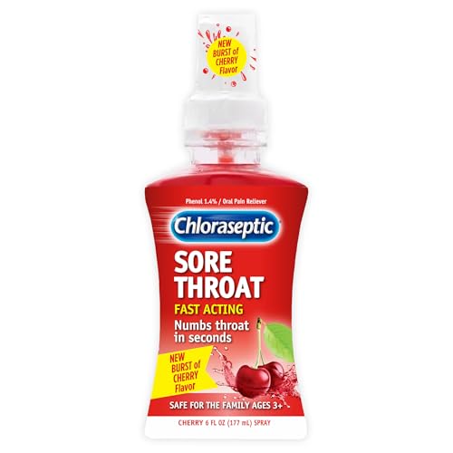 Chloraseptic Sugar-Free Sore Throat Spray, Cherry...