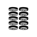 ZenVib Work Harder Be Better シリコンブレスレット、Hero Freedom Merch USA ラバーブレスレット メモリアルA True Patriot Pray Justice リストバンド ギフトジュエリー, M, シリコーン, 宝石なし