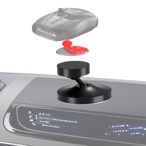 RNVEASS Radar Detector Mount Upgrade Magnetism Aluminium Dashboard Mount for Cobra Escort UnidenR3 R4 R7 R8 Valentine V1 Gen2 etc All Radar Detector Shockproof Stable and Adjustable