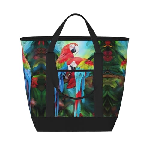 Sac isotherme deux perroquets grande capacité repas sain partout