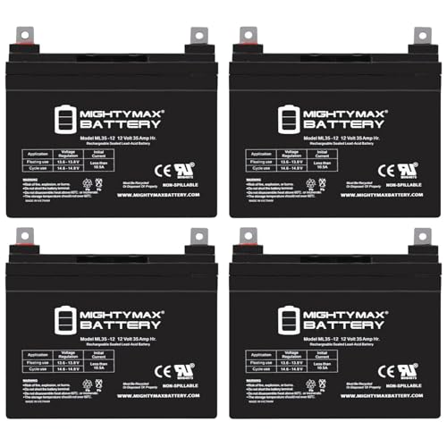 Mighty Max Battery 12V 35A Wheelchair Scooter Battery Replaces 33Ah Leoch LPC12-33 - 4 Pack