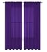 LuxuryDiscounts 2 Piece Solid Purple Elegant Sheer Curtains Fully Stitched Panels Window Treatment Drape 54" X 84"