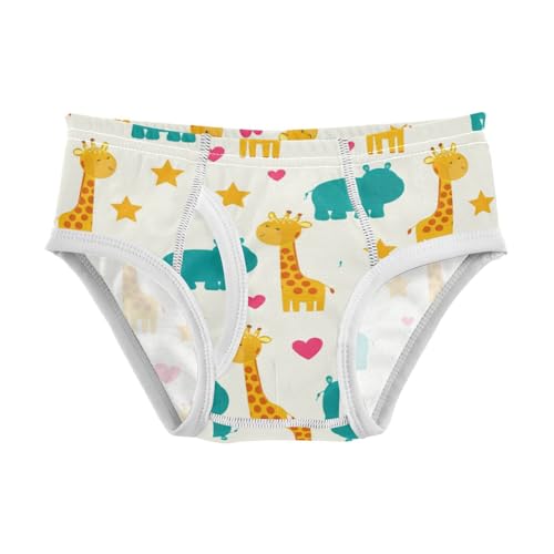 Cute Giraffe Hippo Star Heart Toddler Boy's Underwear 2T 2301884