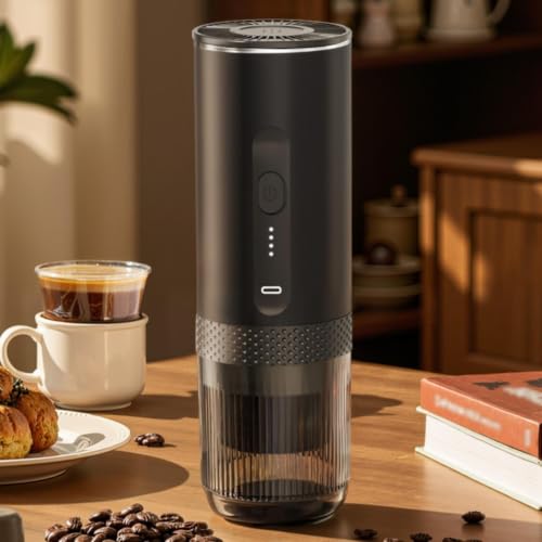 Image of Portable Espresso Maker 20 Bar Pressure Portable Espresso Machine USB-Charging Self-Heating Coffee Maker