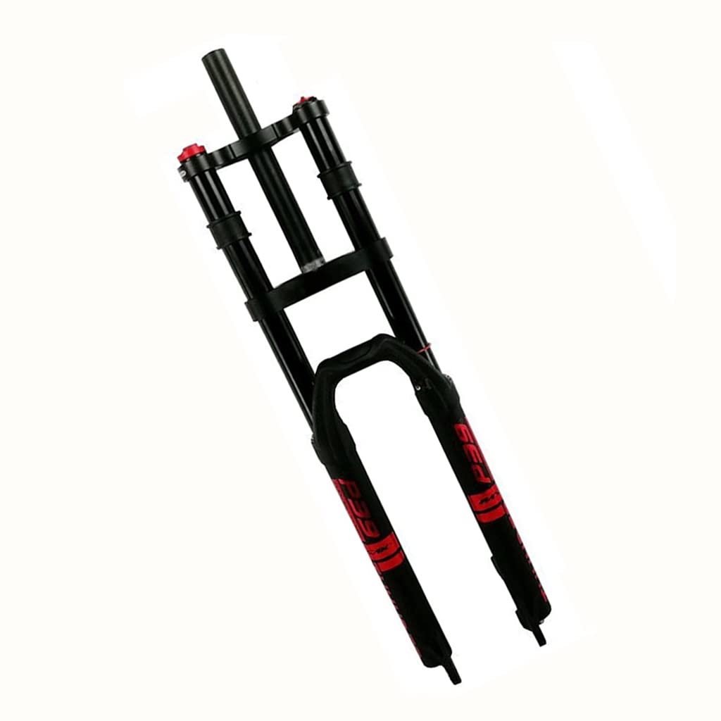Hyjausxb Red Dh 27.5" 29" Fork Mtb Air Spension Mountain Bike Front Forks 1-1/8" Straight Steerer Disc Brake 150Mm Travel Qr 9Mm Manual Lockout