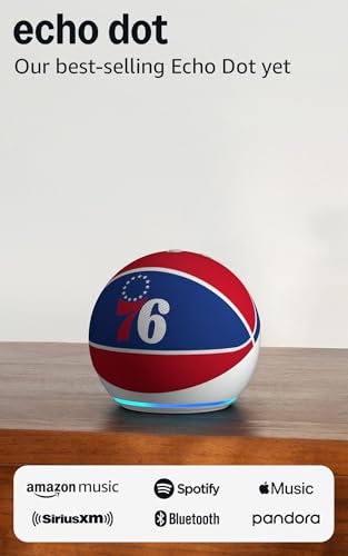 Image of Amazon Echo Dot (newest model) | Officially Licensed NBA Limited-Edition | Philadelphia 76ers