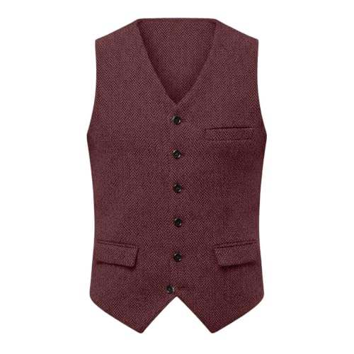 Chaleco de punto para hombre en color liso con corte informal y ligero