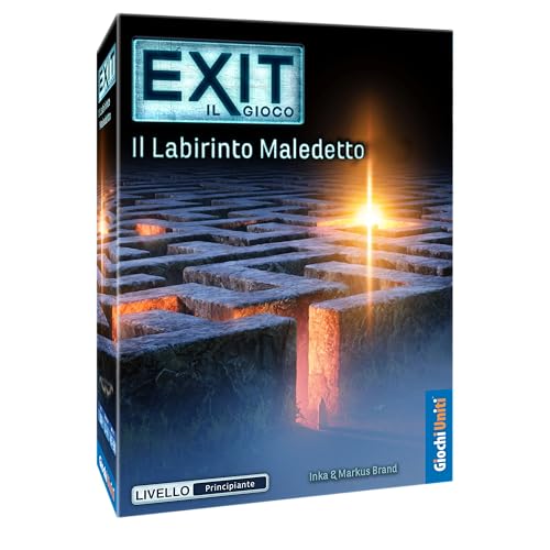 Giochi Uniti Exit-Il Labirinto Maldetto, Escape Room, 1-4 Giocatori, 12+ Anni, GU775, Edizione italiana