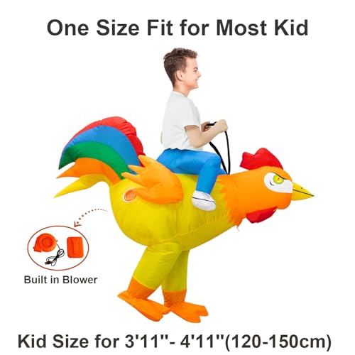 Disfraz Inflable de Pollo para Niños Halloween miniatura 2