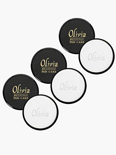 Image of Olivia 100 Waterproof Pan Cake Makeup Concealer 25 G Shade No Pack Of 3 Oil 100% Waterproof Pan Cake White Makeup Concealer 25g Shade No.20 - Pack Of 3 Matte finish White 25g
