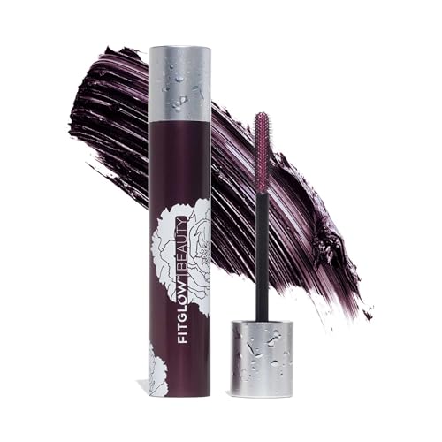 Fitglow Beauty Plum Lash Primer | Vegan Volumizing & Conditioning Eyelash Primer | Unique Purple Hue Blends Seamlessly | Natural Fuller Thicker Stronger Lashes | Clump-Free Mascara Base | 9g