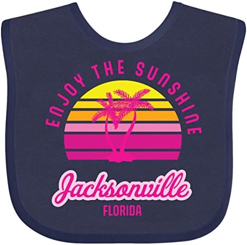 Inktastic Summer Enjoy the Sunshine Jacksonville Florida in Pink Baby Bib