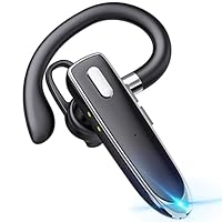 Headset Bluetooth 6.1 Kabellos Kopfhörer 24 Std Spielzeit mit CVC8.0 Dual Mikrofon und Mute Funktion Zwei-Geräte-Verbindung In Ear Kopfhörer Freisprech Handy Ohrhörer für Autofahren/Business/Büro