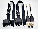 Myween 2pack Universal 3 P0INT Adjustable Retractable Belts Fits Club Golf Cart,Go Kart, Van,UTV,VR,