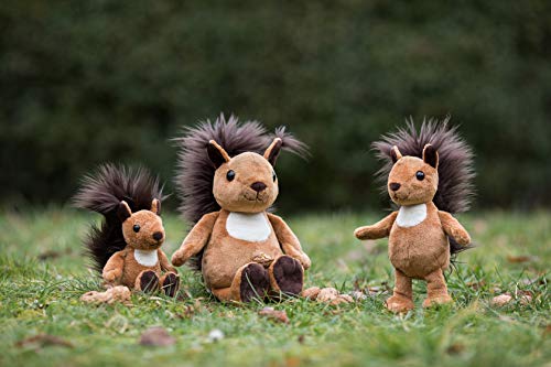 Plüsch Eichhörnchen „Luzy“ – Schaffer 5690 - Kuscheltier Eichhörnchen - weich & flauschig - Stofftier für Babys & Kinder ab 0 Jahren – waschbar - Größe S - 18 cm - braun