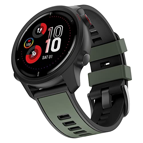 MYSNBKN Venu 2 plus bracelet/Venu Sq 2 bracelet, 20mm bracelet de remplacement en silicone souple pour Garmin Vivomove 3/Music/Luxe/Style/HR/Forerunner 245/645 Music Cover