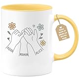 Idéal pour les mères qui apprécient les gestes attentionnés, ce mug 'Adam Maman Alice' est un moyen mémorable et amusant de célébrer le lien unique entre une mère et ses enfants. Un cadeau qui reste dans le cœur et sur la table du petit déjeuner.
