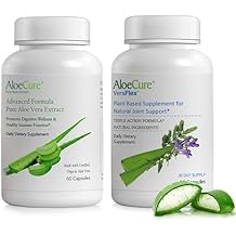 AloeCure Organic Aloe Vera Capsules 2 Pack - VeraFlex 1btl, Aloe Vera Capsules 1btlx60caps