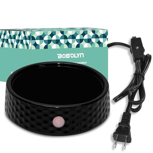 Electric Large Candle Warmer Plate - Ceramic Candle Wax Warmers for Jar Candles, Coffee Mug Warmer, Cup Warmers for Home Office, Aromatherapy Fragrance and Heating Beverage (Black Honeycomb)
