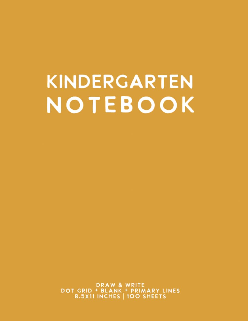 Kindergarten Notebook: Yellow Softcover Primary Composition Journal