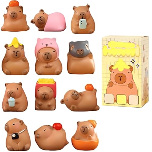 Image of Capybara Blind Box, Random Animal Collectible for Desk Display Cases, Cute Blind Box, Blind Bag with Capybara Figurine for Kid Aged 5-12